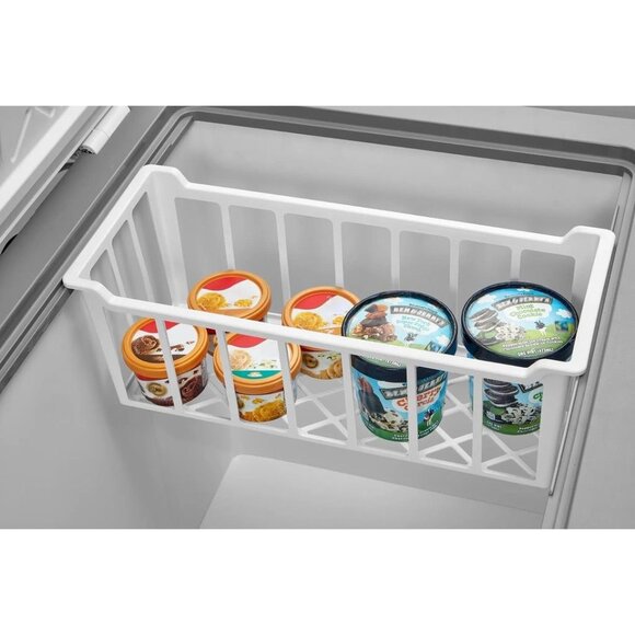 Midea 7 Cu. Ft. Chest Freezer With Adjustable Thermostat & Removable Basket In W - Picture 4 of 6